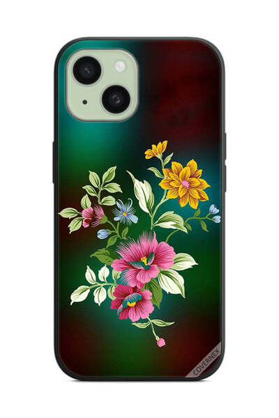 Covernex غطاء حماية لهاتف Apple iPhone 15 Plus زهور عالية الدقة