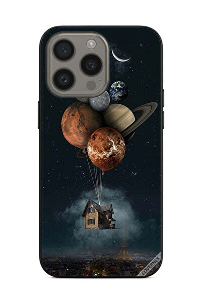 Covernex غطاء حماية لهاتف Apple iPhone 15 Pro - بالونات وكواكب تأخذك إلى المنزل