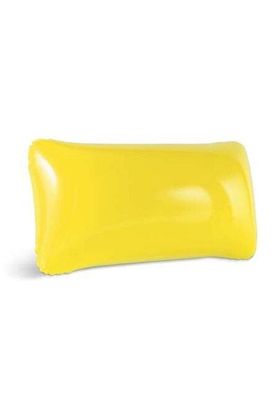 dalimag Inflatable PVC Beach and Camping Pillow, 31 x 18 x 13 cm, Yellow, Dalimag