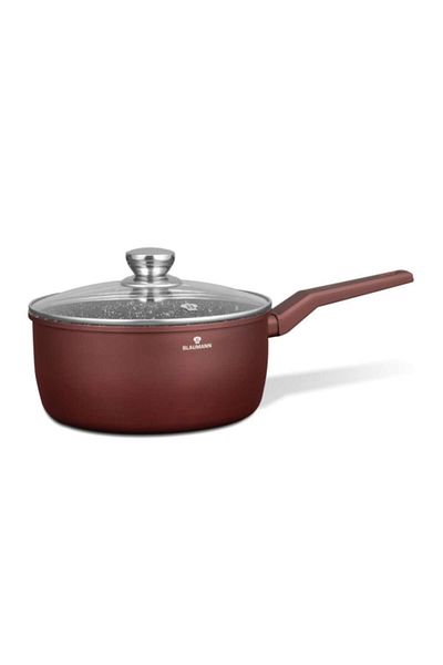 Blaumann Saucepan with handle and lid, cast aluminum, 3 layers of ceramic marble, induction base, size 2