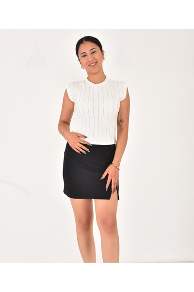 Pollux Women's Zero Sleeve Stone Blouse