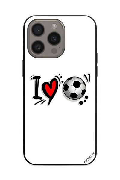 Covernex غطاء حماية لهاتف Apple iPhone 15 Pro أنا أحب كرة القدم