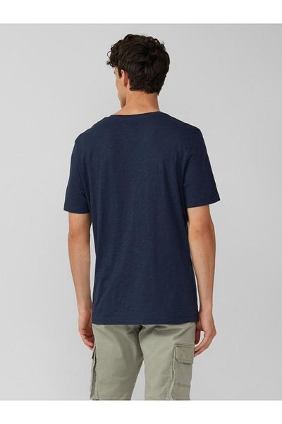 s.Oliver Tricou bărbătesc cu decolteu în V, croială regulată, bumbac, bleumarin închis, XL