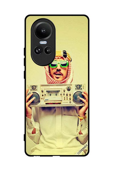 Covernex غطاء حماية لهاتف Oppo Reno10 يحمل جهاز موسيقى عتيق