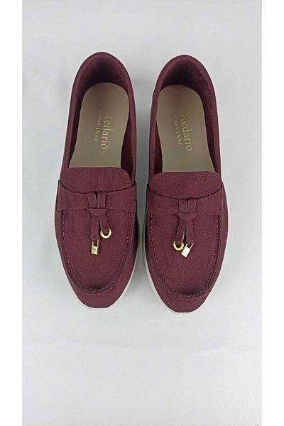 ZİO Women's Bordo Suede Ballet