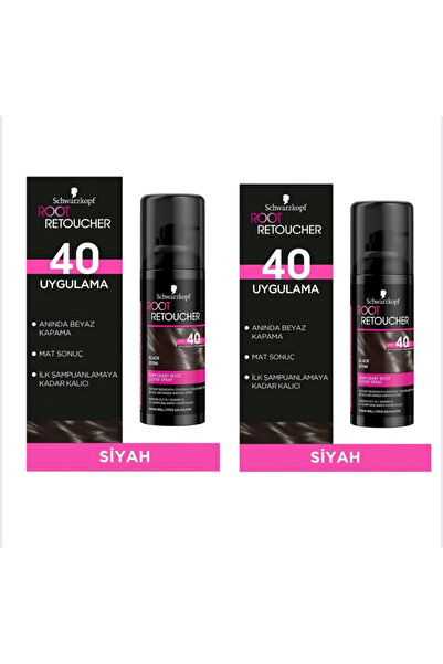 Root Retoucher Beyaz Kapatıcı Sprey Siyah 120 Ml 2 ADET