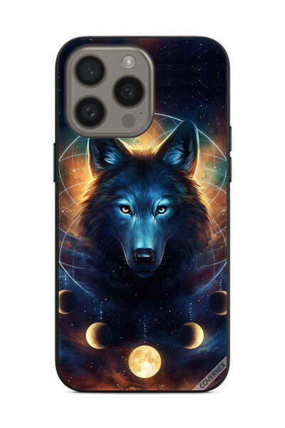 Covernex غطاء حماية لهاتف Apple iPhone 15 Pro Max ذئب في الفضاء