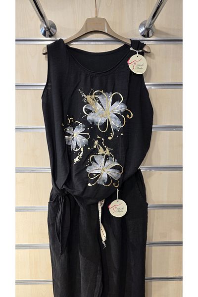 Park Moda Bluză italiană cu mâneci zero cu model de flori