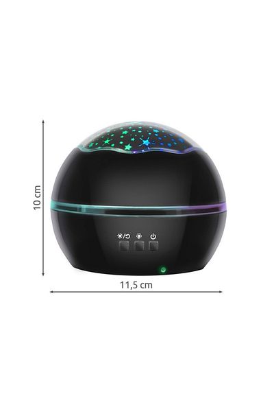 Malatec Rotating night light with projection of stars and the moon or the underwater world