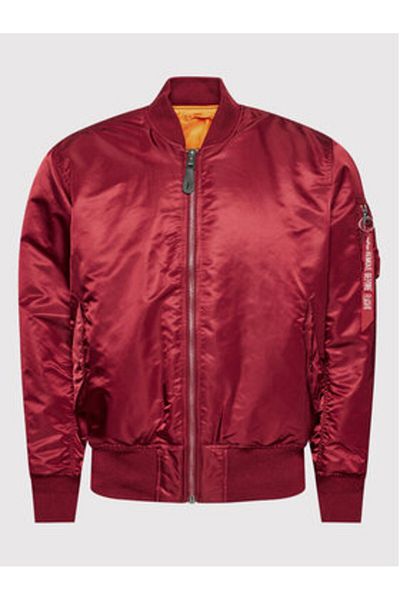 Alpha Industries Men's Bomber Jacket 100101 Burgundy, Orange