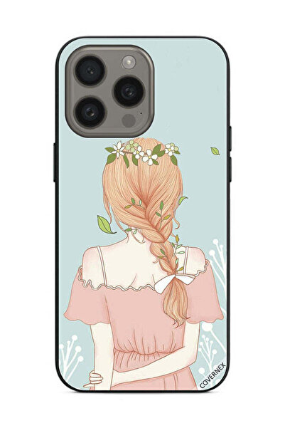Covernex غطاء حماية لهاتف Apple iPhone 15 Pro بفتاة واقفة بمظهر لطيف