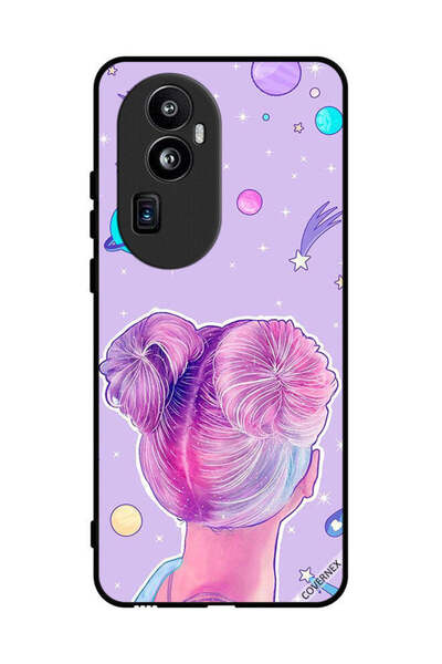 Covernex غطاء حماية لهاتف Oppo Reno 10 Pro Plus برسومات فتاة ونجوم الفضاء