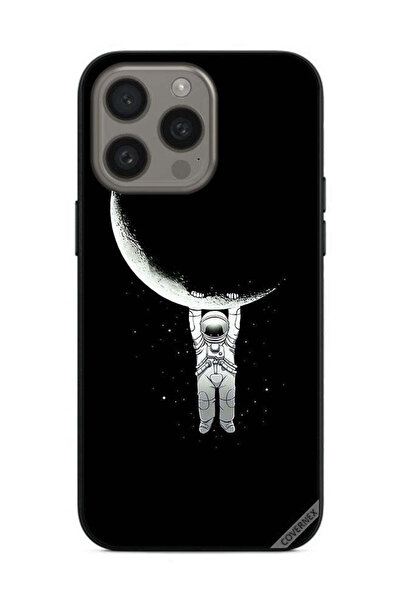 Covernex غطاء حماية لهاتف Apple iPhone 15 Pro مطبوع عليه صورة رائد فضاء معلق ...