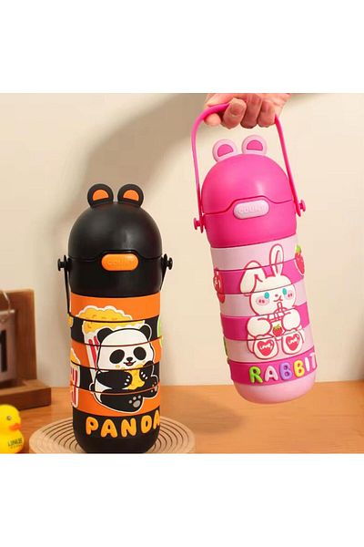 CNSZ Fun Water Bottle - Water Bottle - Stainless - Non-Toxic - Rotatable - for Girls