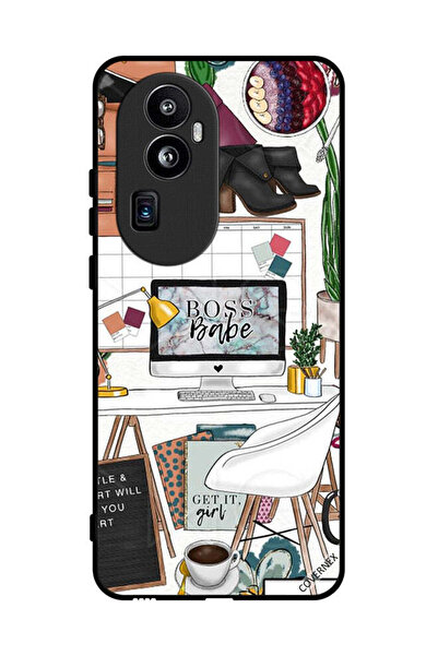 Covernex غطاء حماية لهاتف Oppo Reno 10 Pro Plus - مشبك فني من Boss Babe