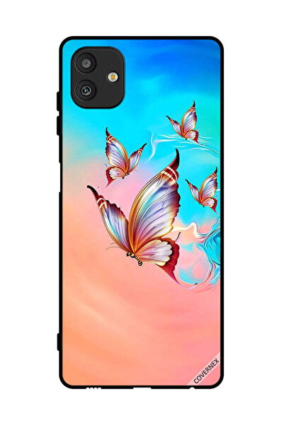 Covernex غطاء حماية لهاتف سامسونج جالاكسي M13 5G، فراشات تحلق فوق لون الطلاء