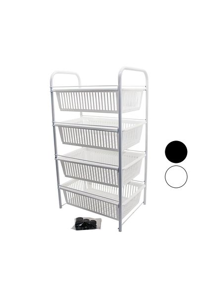 Mena Rise Şirinshop 4 Stored Drawers with Wheels - Available Color Black 1108107