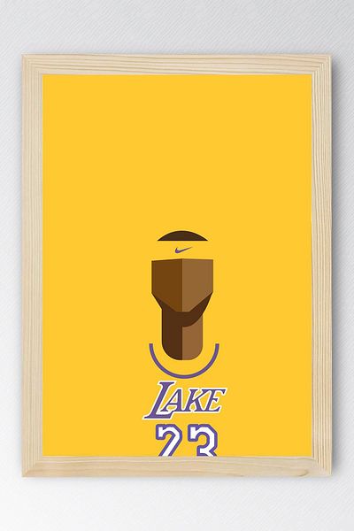 Saturn Lebron James Framed Painting - Basketball Nba Poster Painting