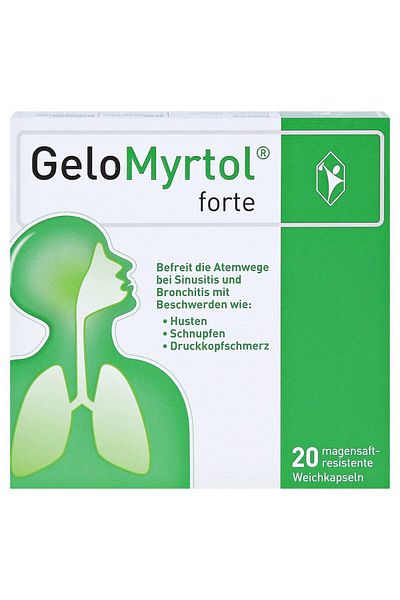 GeloMyrtol Herbal Medicine, GeloMyrtol Forte, Mucolytic against and Sinusitis, 20 capsules