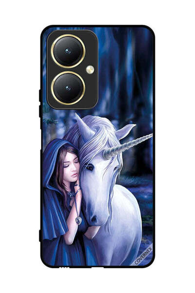 Covernex غطاء حماية لهاتف فيفو Y35 Plus 5G فتاة تحب وحيد القرن
