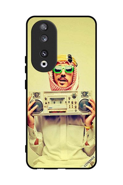 Covernex غطاء حماية لهاتف Honor 90 يحمل جهاز موسيقى عتيق