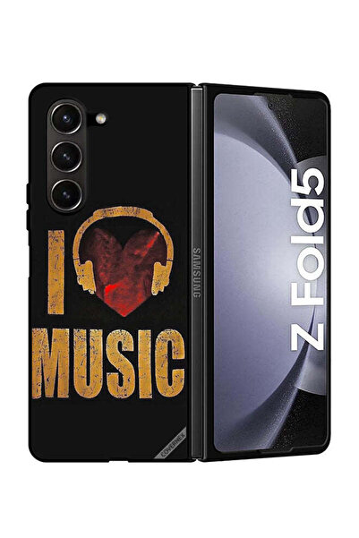 Covernex غطاء حماية لهاتف سامسونج جالاكسي زد فولد 5 - أنا أحب الموسيقى القديمة