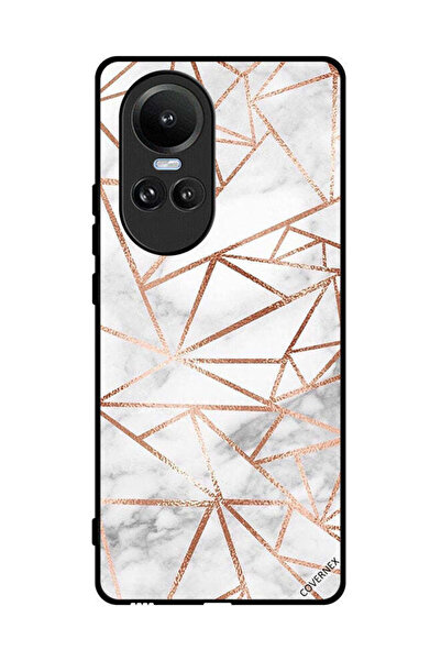 Covernex غطاء حماية لهاتف Oppo Reno10 Pro بنمط رخامي وورق حائط