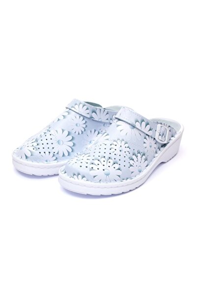 Medibut Saboti medicali piele dama 09L, Albastru cu flori