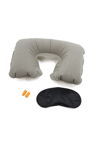 Mena Rise Şirinshop Triple Travel Set Inflatable Pillow Eye Patch Earplugs 1108107