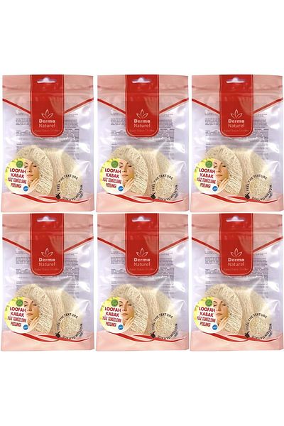 Derma Naturel Loofah Facial Cleansing (for Acne and Blackheads) Peeling Ms-06 (Set of 6)
