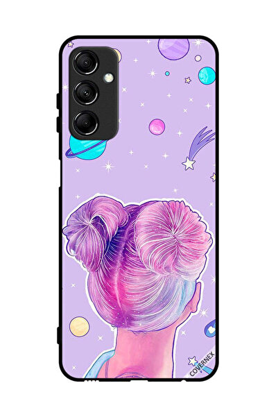 Covernex غطاء حماية لهاتف سامسونج جالاكسي M14 5G، رسم فتاة ونجوم الفضاء