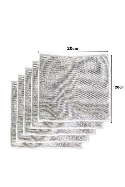 Mena Rise Şirinshop 5 Pieces Multifunctional Non-Smudging Wire Dishwashing Cloth Dish Towel Dish Cleaning