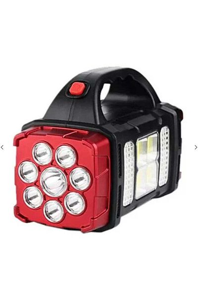 divendi-ro Multifunctional solar lamp HB-1678 38W power 38W flashlight/ lantern type, with handle, black/red