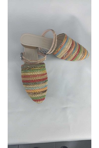ZİO Women's Colorful Silvery Slippers