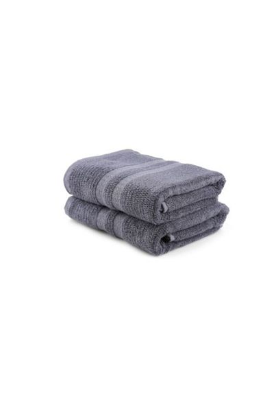 Hobby Set 2 prosoape bambus si bumbac 50x90cm, Hobby Home, Ayliz Gri Antracit