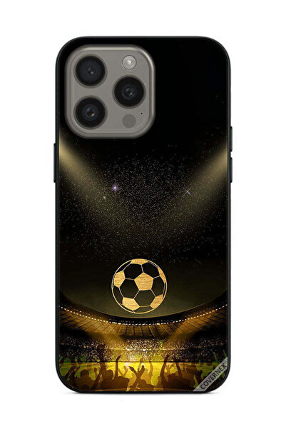 Covernex غطاء حماية لهاتف Apple iPhone 15 Pro Max أسود بخلفية فيلم كرة قدم كل...
