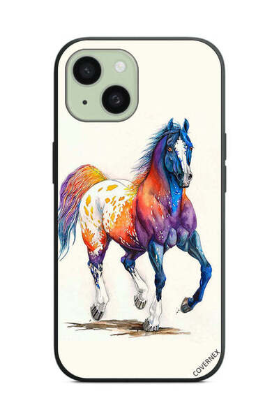 Covernex غطاء حماية لهاتف Apple iPhone 15 بتصميم رسمة حصان