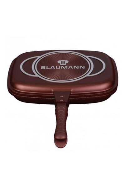 Blaumann Double Grill Pan, Size 36x24.7x7.5cm, 4.2 L, Marble Ceramic Coating, 3 Layers, Cast Aluminum