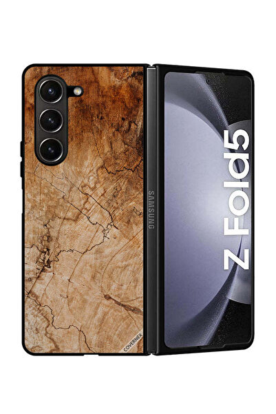 Covernex غطاء حماية لهاتف سامسونج جالاكسي زد فولد 5 بنمط خشبي عتيق