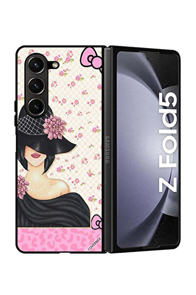 Covernex غطاء حماية لهاتف سامسونج جالاكسي زد فولد 5 بتصميم فتاة القبعة وبرج إيفل