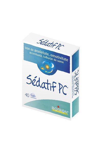 Boiron Homeopathic Treatment, Boiron, Sedative PC, Treatment of Anxiety, Sleep Disorders, 40 tablets