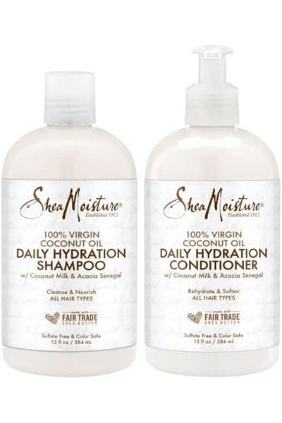 Shea Moisture 100% Coconut Oil Daily Hydration Shampoo & Conditioner 13 fl. oz.