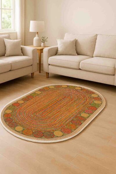 MNC HOME Salon Halısı Geometrik İskandinav Eskitmeli Dijital Baskı Yıkanabili...