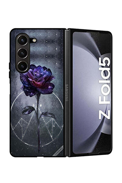 Covernex غطاء حماية لهاتف سامسونج جالاكسي زد فولد 5 بخلفية زهور داكنة