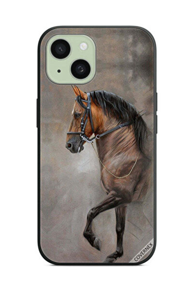 Covernex غطاء حماية لهاتف Apple iPhone 15 Plus صورة حصان عتيقة