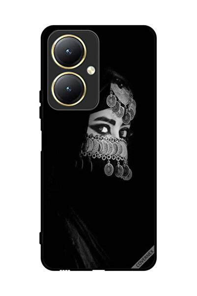 Covernex غطاء حماية لهاتف فيفو Y35 Plus 5G، فتاة ذات عيون جميلة ووجه مجوهرات