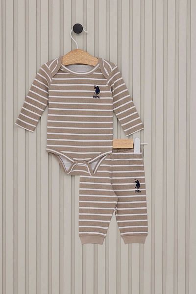 U.S. Polo Assn. Baby Boy 2-Piece Set - Sand