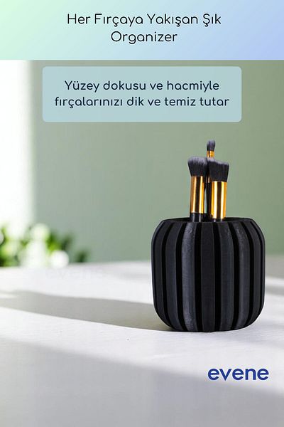 Evene Organizer μακιγιάζ Θήκη για πινέλο μακιγιάζ Organizer Organizer Μαύρο Χρώμα Μοντέλο 79