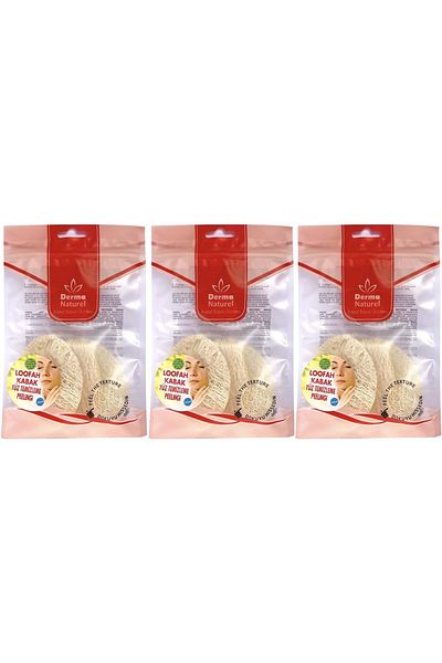 Derma Naturel Loofah Facial Cleansing (for Acne and Blackheads) Peeling Ms-06 (Set of 3)