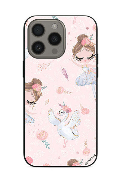 Covernex غطاء حماية لهاتف Apple iPhone 15 Pro Max - فتاة وزهور